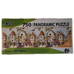 Lang 750 Piece Panoramic Puzzle Birdhouse Garden